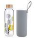 FCSDETAIL Sports Bouteille d'eau en Verre Borosilicate, Gourde en Verre with Housse en N&radic;&copy;opr&radic;&reg;ne et 000031158 фото 1