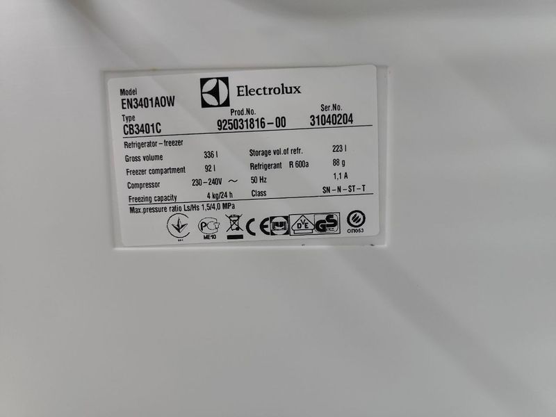 Холодильник Electrolux EN3401A0W 110W 223+88л sn 31040204 n628 000052988 фото