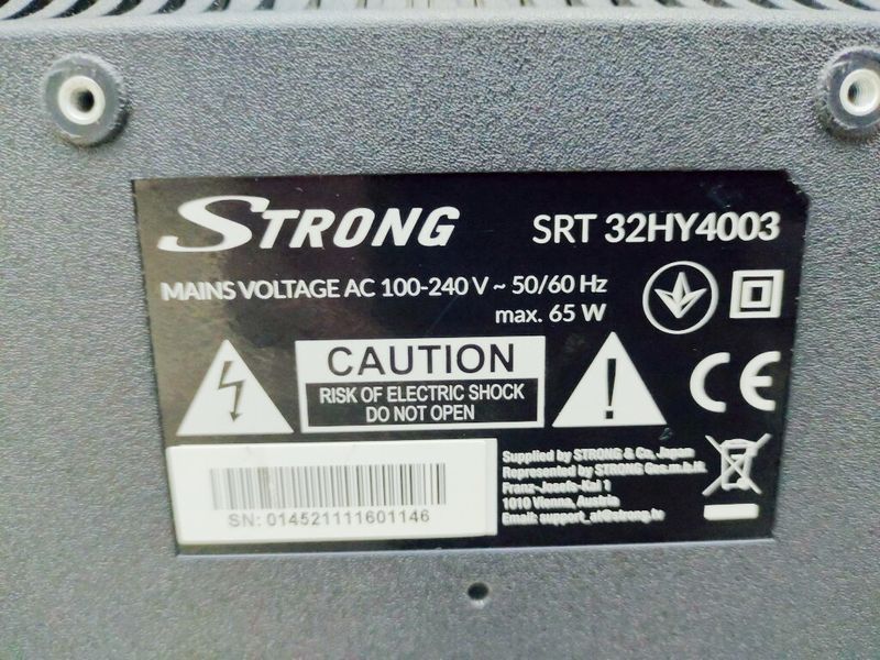 ТБ 32 Strong SRT32HY4003 LED HD 65w sn 014521111601146 000041875 фото