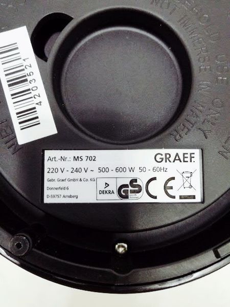 Спінювач молока Graef MS 702 600w бу (без коробки) LPNHE588379458 116е 000033119 фото
