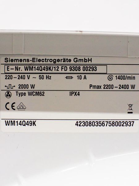 Стиральная машина Siemens IQ500 WM14Q49K 12 000031479 фото