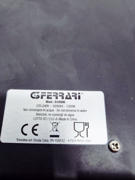 Піч для піци G3Ferrari G10006 1200w сток (без коробки) LPNHE594188653 139е 000032788 фото