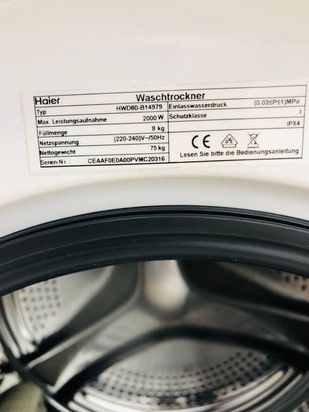 Стирально сушильная машина 2в1 Haier HWD80 000045648 фото