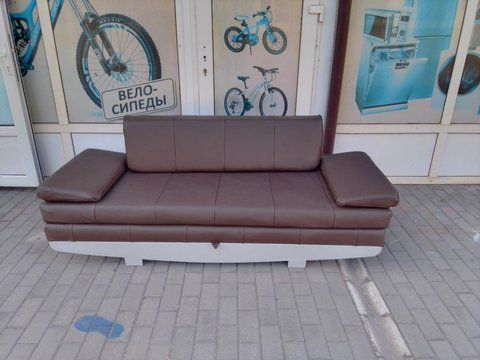 Диван шкіряний трійка коричневий 20200810001 000018814 фото