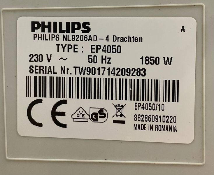Кавомашина Philips EP4050 1850w sn TW901714209283 000048989 фото
