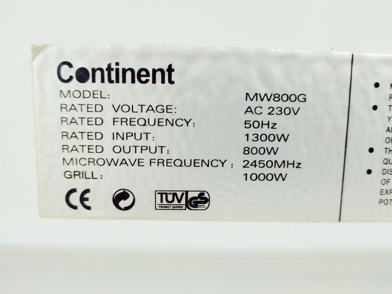 Мікрохвильова піч Continent MW800G 1300w гриль 1000w 01447713 000041849 фото