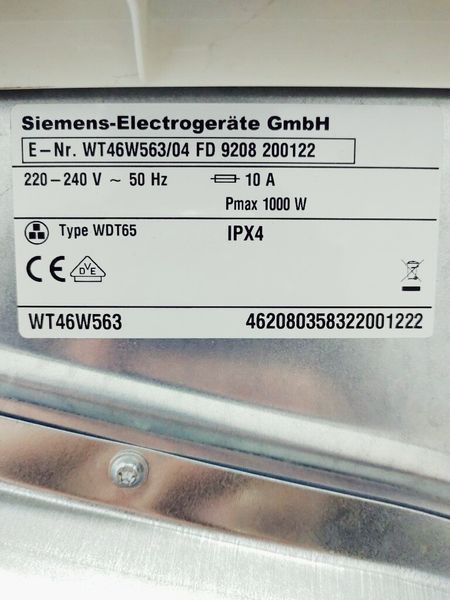 Сушильная машина Siemens IQ700 WT46W563 04 000036914 фото