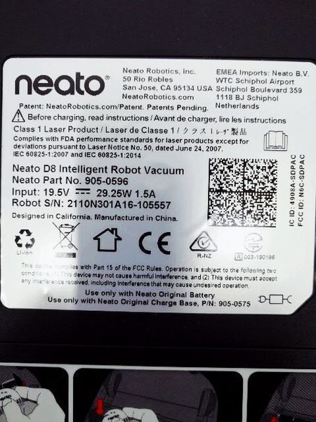 Пилосос робот Neato D8 Aspirador 905 0596 000032469 фото