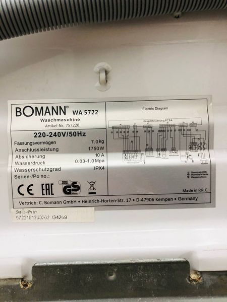 Стиральная машина Bomann WA 5722 000037112 фото