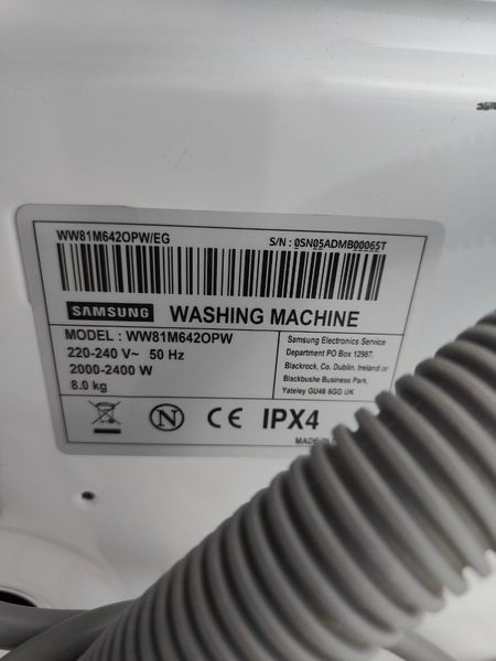 Стиральная машина Samsung WW81M642OPW 2400W 8kg sn 0SN05ADMB000065T 000050347 фото