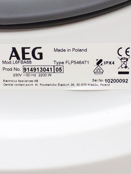Стиральная машина AEG L6FBA68 000031788 фото