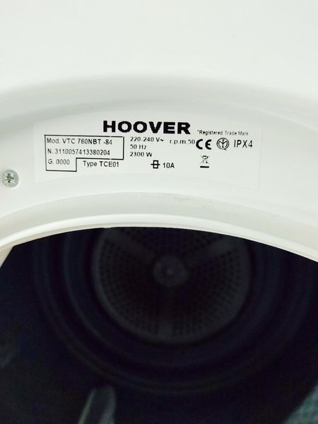 Сушильна машина Hoover VTC 760NBT 84 2300w 6 кг sn 3110057413380204 000037911 фото