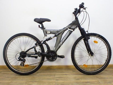 Велосипед 26 Yazoo fsv 3.6n двопідвіс чорно сірий алюміній 000021107 фото