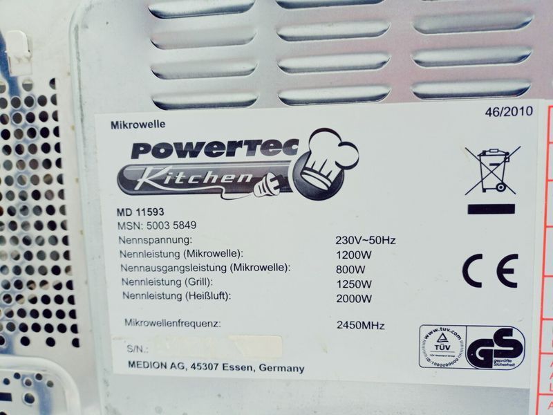 Микроволновая печь PowerTec MD 11593 000040613 фото