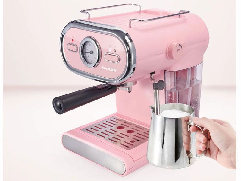 Кофеварка рожковая SilverCrest SEM 1100 D3 1100w 1л 15 Bar Rose 000043994 фото