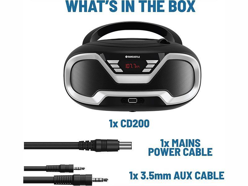 Аудио проигрыватель Oakcastle CD200 FM Bluetooth CD USB AUX Black 000045831 фото