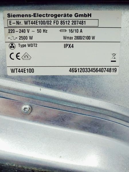Сушильная машина Siemens WT44E100 02 000036919 фото