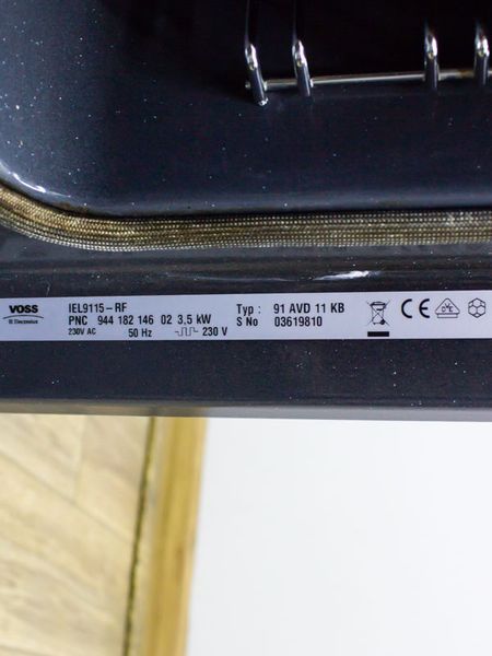 Електродуховка Voss IEL9115 RF 3500w sn 03619810 000032061 фото