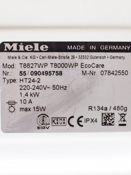 Сушильная машина Miele T8827WP T8000WP EcpCare 000032015 фото