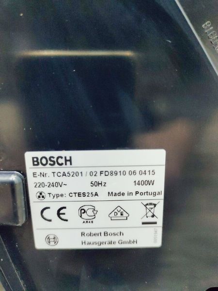Кавомашина Bosch Benvenuto Classic Piano TCA5201 02 1400w sn 8910 060415 000039961 фото