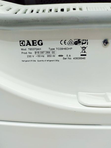 Сушильна машина AEG T65370AH 7 кг 950w sn 40608946 000037387 фото