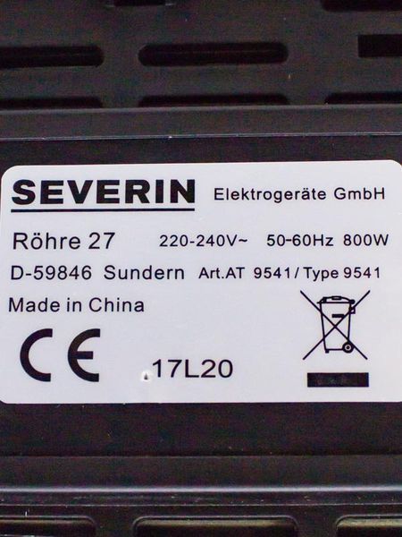 Тостер Severin AT 9541 000027476 фото