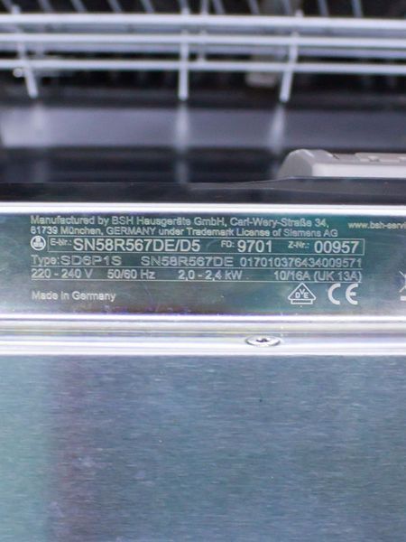 Посудомийна машина Siemens SN58R567DE D5 2400w 14 персон sn 9701 00957 000028740 фото
