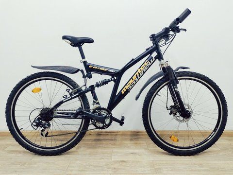 Велосипед 26 Mountec Rider двопідвіс чорний алюм 000035817 фото