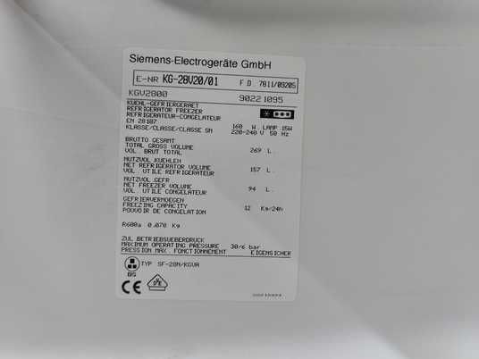 Холодильник Siemens KG 28V20 01】 купити за низькою ціною в