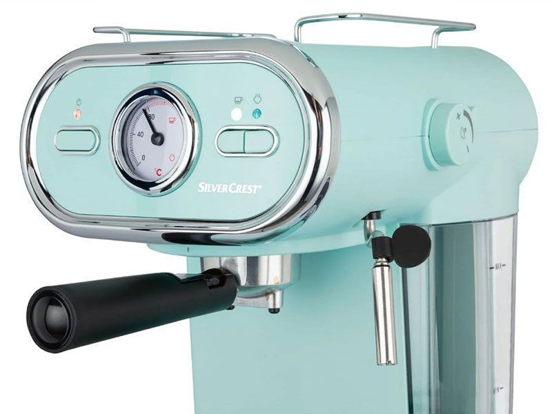 Кофеварка рожковая SilverCrest SEM 1100 D3 1100w 1л 15 Bar Green 000044006 фото