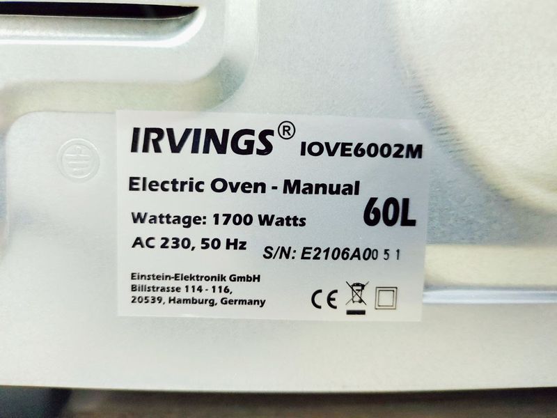 Электродуховка мини печь Irvings IOVE6002M 60л 1700w 000038542 фото