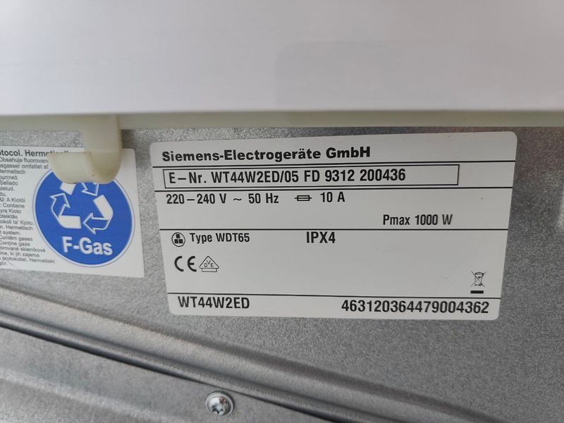 Сушильна машина Siemens Eco Edition WT44W2ED 05 1000W 7 кг sn 9312 200436 000052249 фото