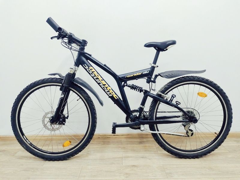 Велосипед 26 Mountec Rider двопідвіс чорний алюм 000035817 фото