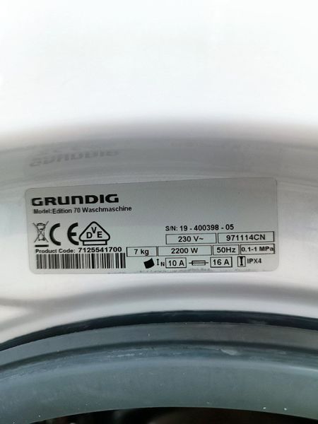 Стиральная машина Grundig Edition70 2200W 7кг sn 1940039805 000049462 фото
