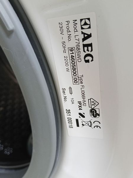 Стиральная машина AEG L77685WD 2200W 7кг sn 35100018 000051169 фото