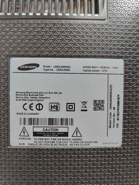 Телевизор Samsung 40'' UE40J6250SU 123W sn 0CU03HHH600107K 000051462 фото
