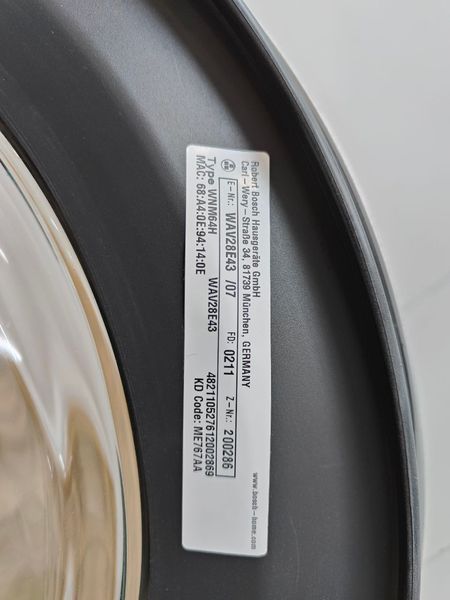 Стиральная машина Bosch Serie 8 WAV28K42 2000W 8kg sn 00666 000051944 фото