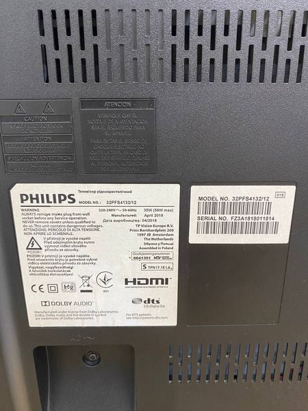 Телевізор Philips 32PFS4132 50W sn FZ3A1818011814 000048687 фото