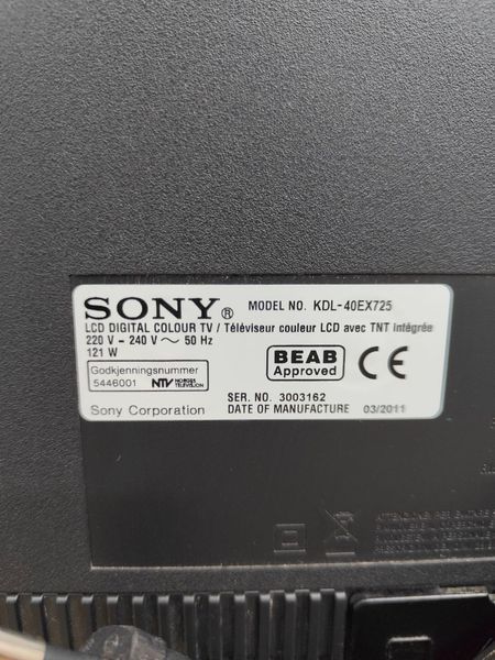 Телевізор Sony KDL 40EX725 121W sn 3003162 000050552 фото