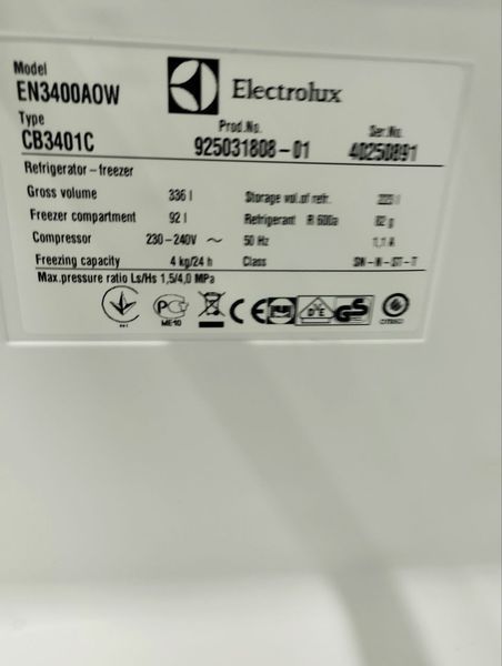 Холодильник двухкамерный Electrolux EN3400AOW 120W 223+92 л sn 40250891 n377 000048018 фото