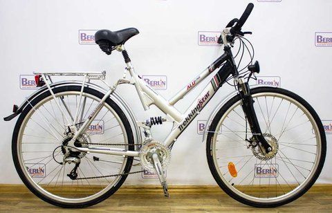 Велосипед 28 Alu trekking star двопідвіс чорно-сірий алюміній 000013764 фото