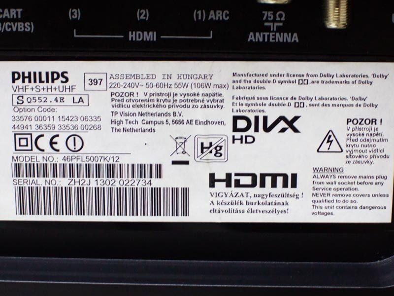 Телевизор 46 Philips 46PFL5007K 12 LED Smart TV 000032028 фото