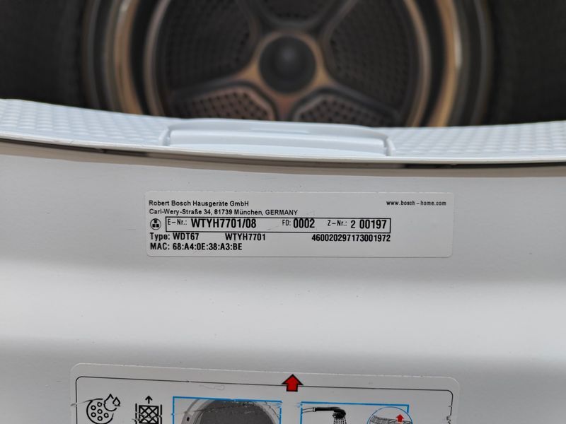 Сушильная машина Bosch HomeProfessional WTYH7701 08 1000W 8кг sn 0002200197 000053880 фото