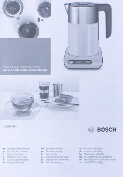 Електрочайник Bosch TWK8613P 02 2400w sn 980809 сток LPNHE313138134 87е 000011567 фото