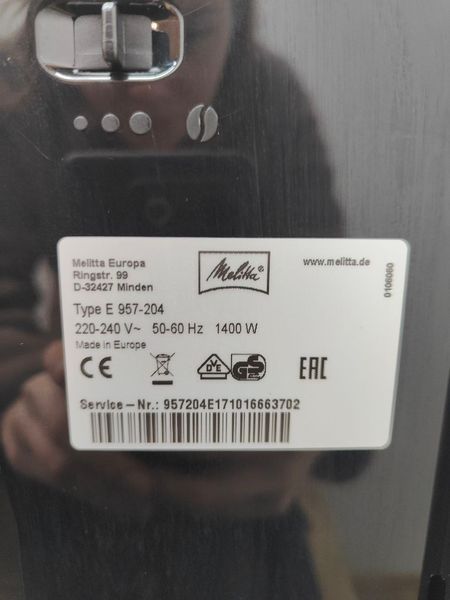 Кофемашина Melitta Caffeo Solo Type 957204 1400W sn 0106060 000051262 фото