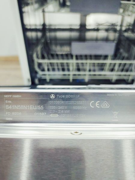 Посудомийна машина Neff S41N58N1EU 55 2400w 12 персон sn 9206 01597 000041069 фото