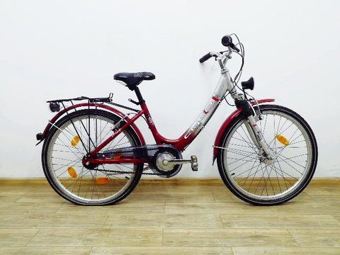 Велосипед 24 Cyco підлітковий сіро червоний алюм 000034799 фото