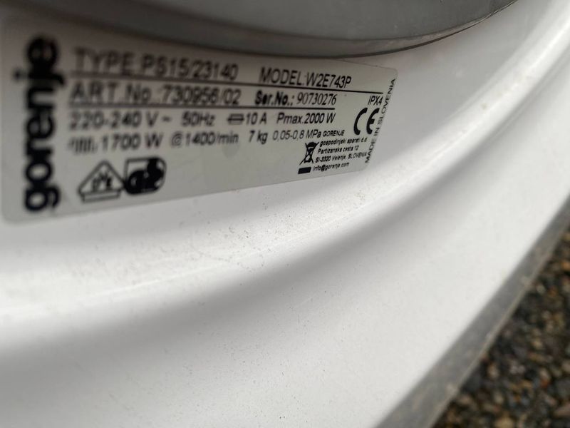 Пральна машина Gorenje W2E743P 1700W 7кг sn 90730276 000051677 фото