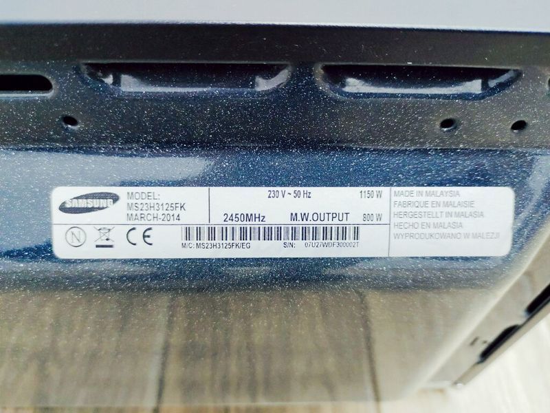 Мікрохвильова піч Samsung MS23H3125FK 1150w sn 07U27WDF300002T 000038715 фото