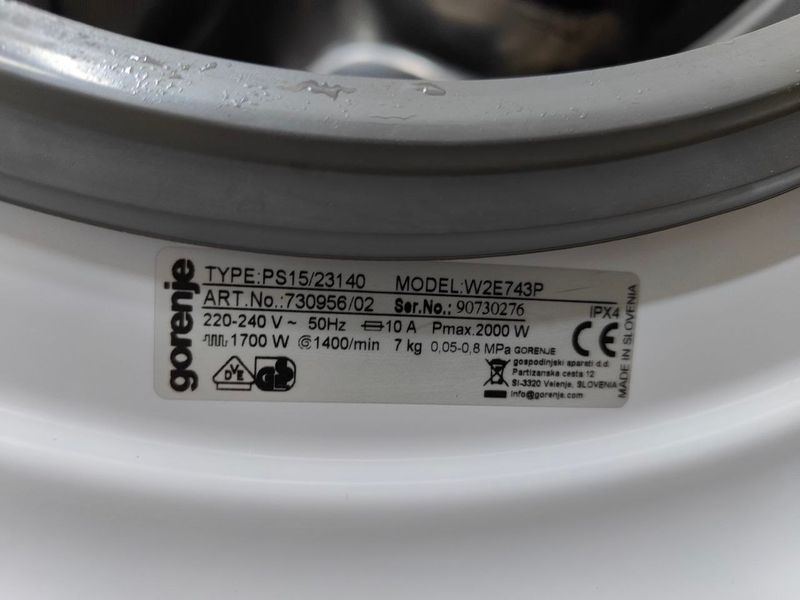 Пральна машина Gorenje W2E743P 1700W 7кг sn 90730276 000051677 фото